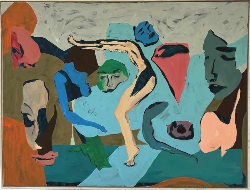 Higher Self, 2023, acrylic on raw canvas