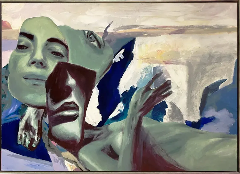 Look Up For Once, 2023, acrylic on raw canvas