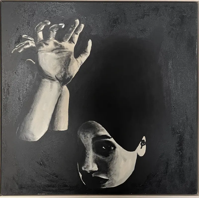 To Be Alone, 2023, acrylic on raw canvas