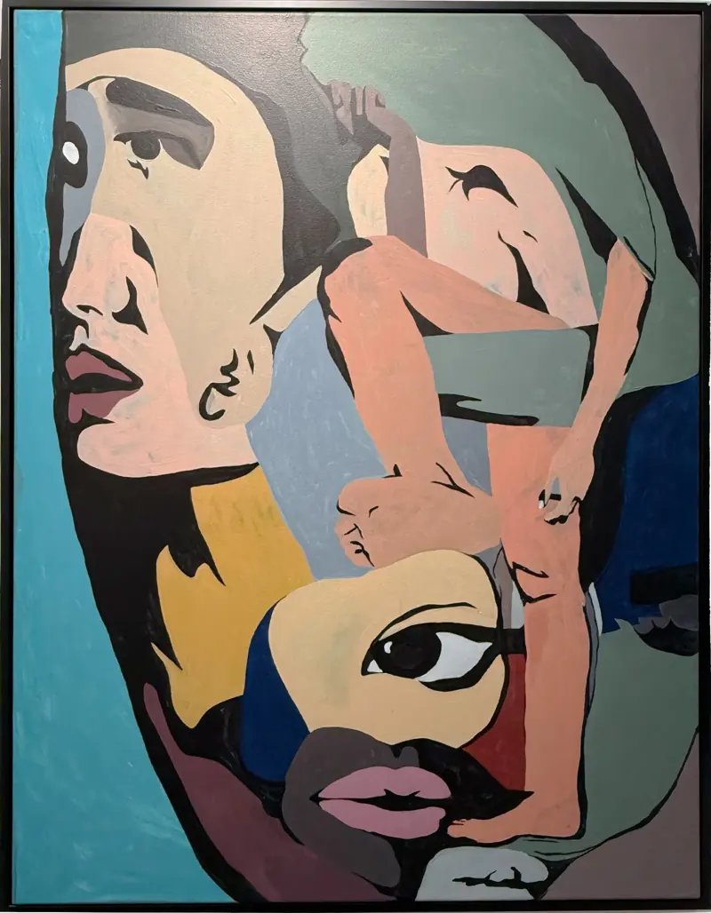 Around We Go, 2025, acrylic on canvas